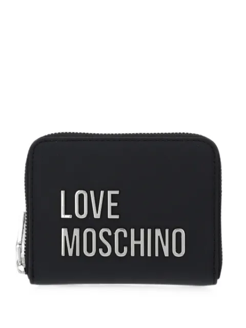 Love Moschino logo-plaque zip wallet Black JC5613PP1OKD0