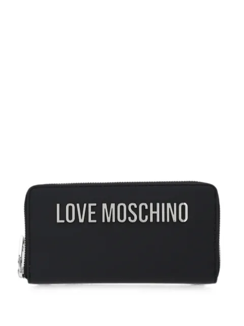 Love Moschino logo-plaque zip wallet Black JC5611PP1OKD0