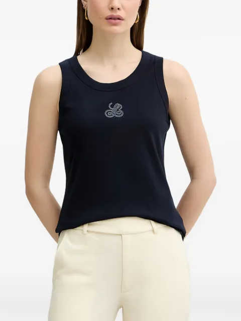 LUISA SPAGNOLI embroidered tank top Blue 543281