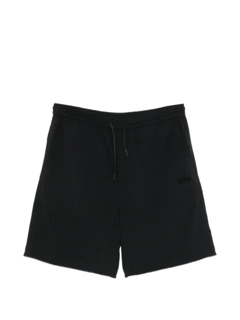 Juun.J waffle-effect drawstring shorts Black JC6425P545