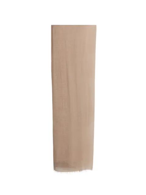 Faliero Sarti fringed scarf Neutrals 0011GINEVRA