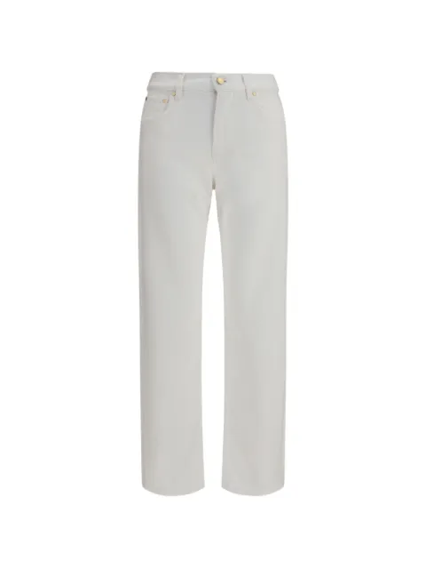 Umit Benan Victoria logo-patch jeans White W50083002