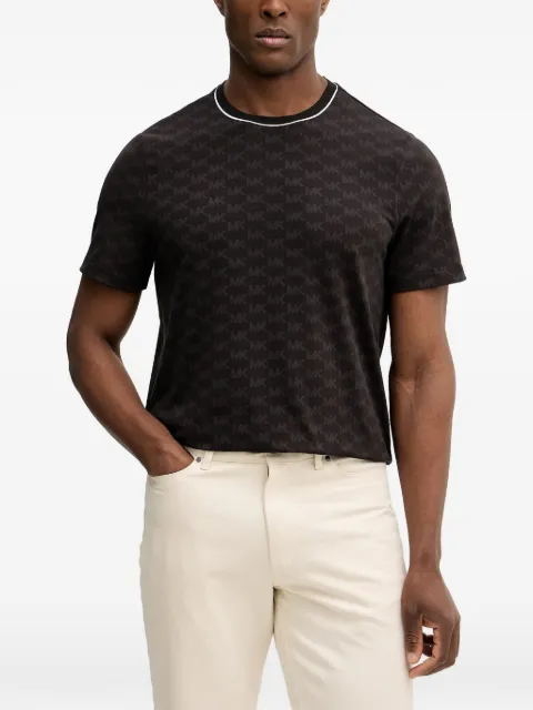 Michael Kors logo-jacquard T-shirt Black CR652TGK3W