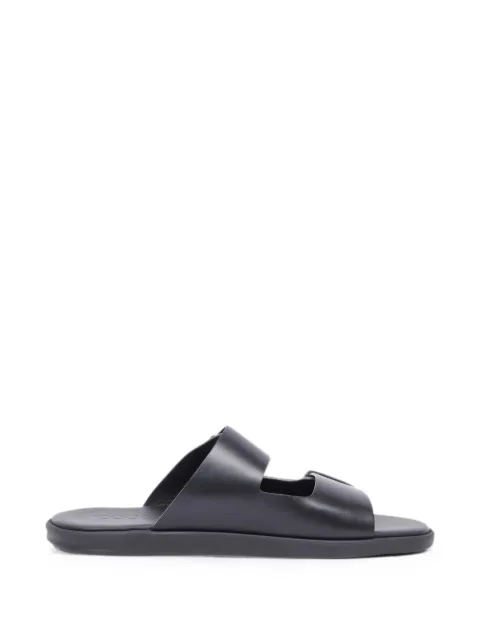 Doucal's touch-strap leather sandals Black DU3014MYKOUF055NN00232