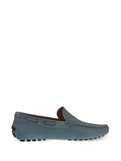 Doucal's grained-leather loafers Blue DU3152PORTUF109NB26
