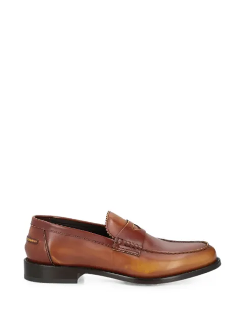 Doucal's leather penny-strap loafers Brown DU3241GRANUY007TC00