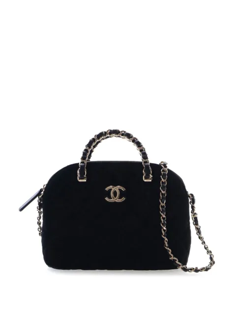 CHANEL Pre-Owned 2021-2026 Quilted Velvet Coco Clutch With Chain satchel Black 52KTF5SCVPBMOULC