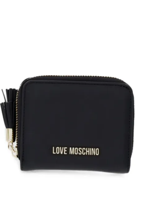 Love Moschino logo-plaque zip wallet Black JC5689PP1OKD0