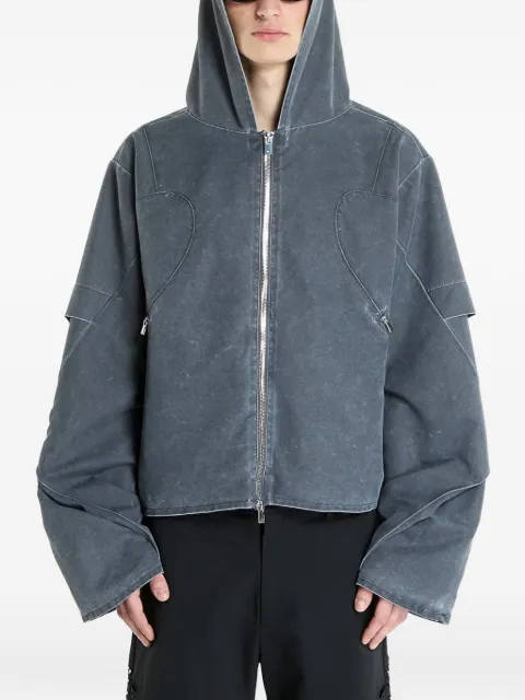 HELIOT EMIL hooded crinis jacket Grey SS26M02176BLK01