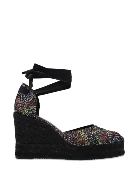 Missoni sequin-embellished heeled espadrilles Black MWB008026