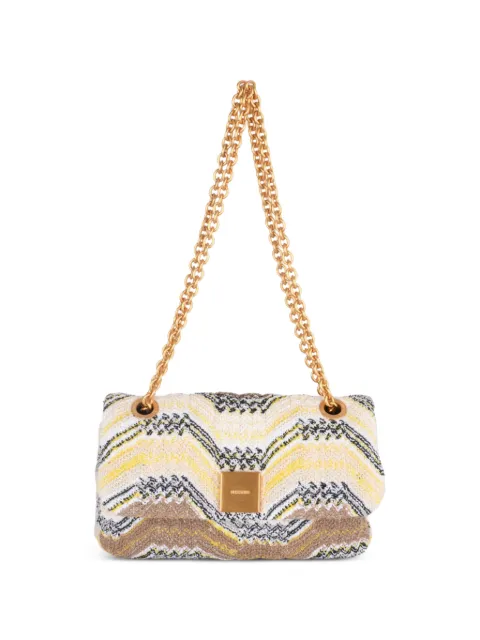 Missoni Caperdoni zig-zag sequin-embellished clutch bag Neutrals MI10097F129