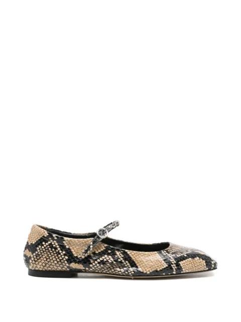 Aeyde Uma snake-print ballet flats Neutrals UMASNAKE
