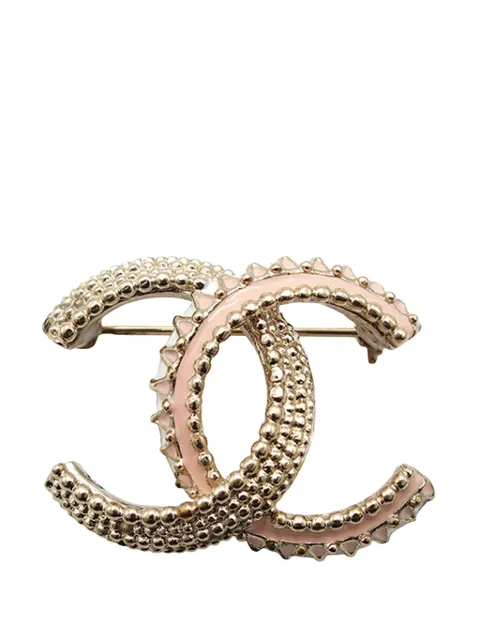 CHANEL Pre-Owned 2018 Gold Plated Lacquered CC Brooch costume brooch Gold 277V0SMUZT0JLTG2