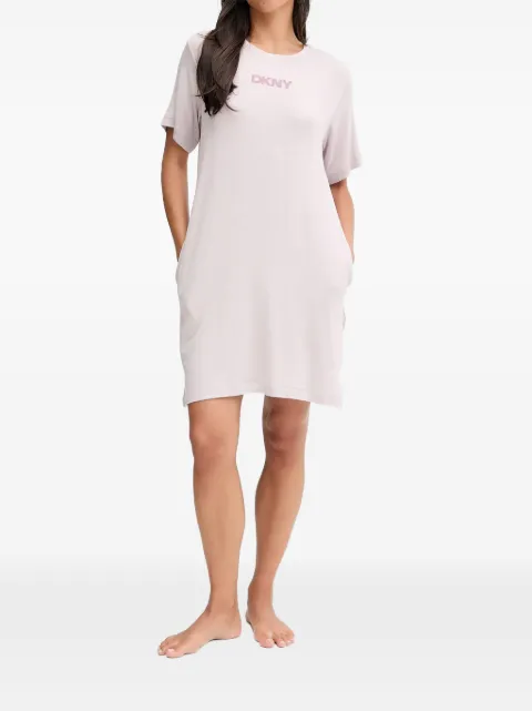 DKNY logo-print short-sleeve nightdress Pink YI30092