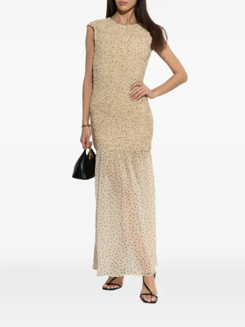 By Malene Birger Corinna polka dot-pattern maxi dress Neutrals 103836