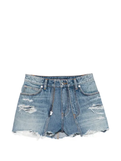 Alexander Wang zip double layer short Blue 4DC2265153