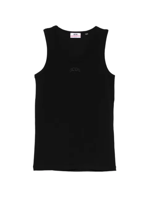GCDS logo-embroidered top Black Z0MEQC291J019