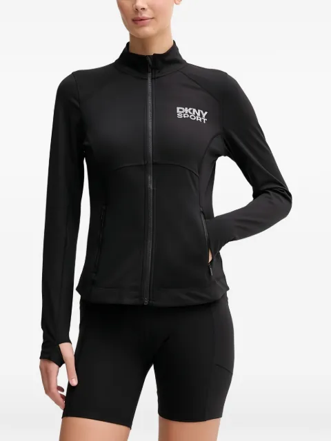 DKNY zip-up long-sleeved top Black DP5J9616