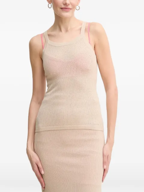 DKNY ribbed-knit sleeveless top Neutrals DJ5R0533