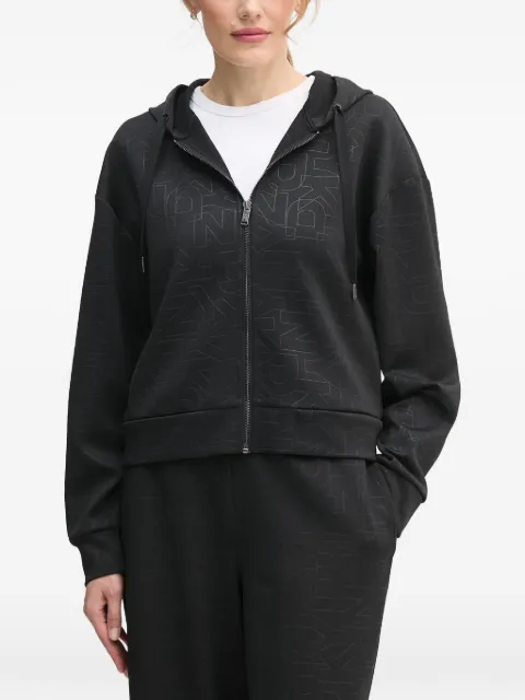 DKNY drawstring zip-up hoodie Black P5ME6CNY