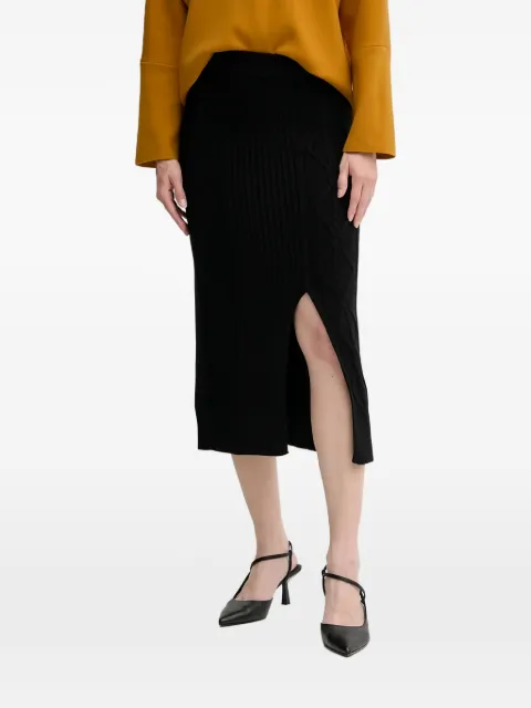 DKNY cable knit split skirt Black DJ4R0377
