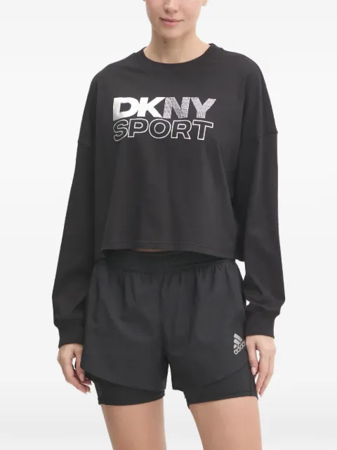 DKNY drop-shoulder long-sleeve T-shirt Black DP5T1117
