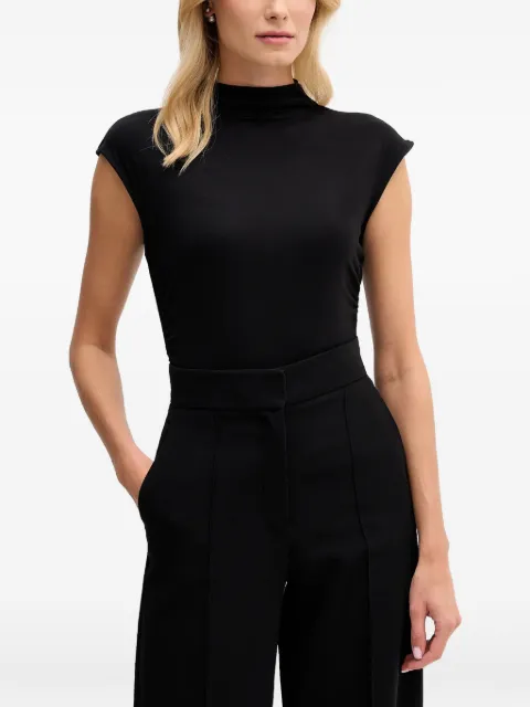 DKNY mock-neck ruched top Black W3384RAS