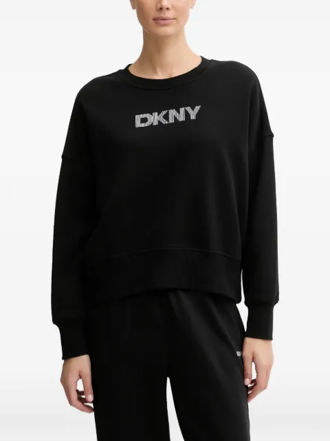 DKNY logo-embellished drop-shoulder sweatshirt Black DP5T1370