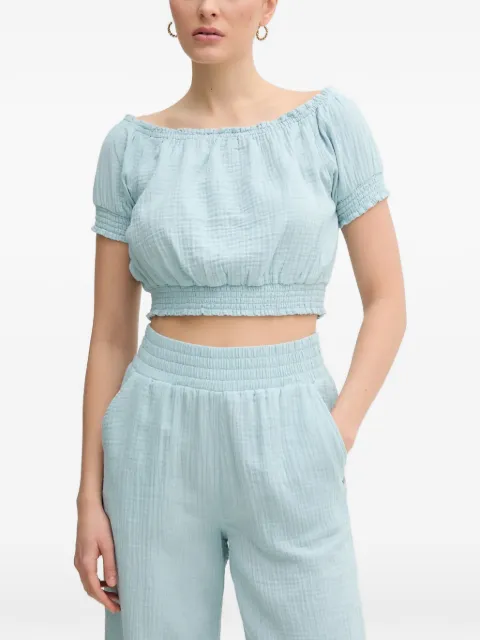 DKNY short-sleeve crop top Blue DJ5W2110