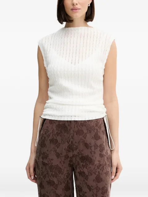 DKNY drawstring sleeveless top White P5JHTDPG