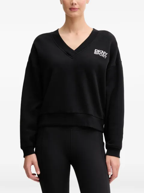 DKNY V-neck logo-print sweatshirt Black DP5T1279