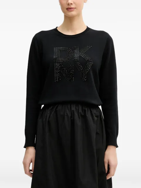 DKNY embellished knitted jumper Black DJ5R0840