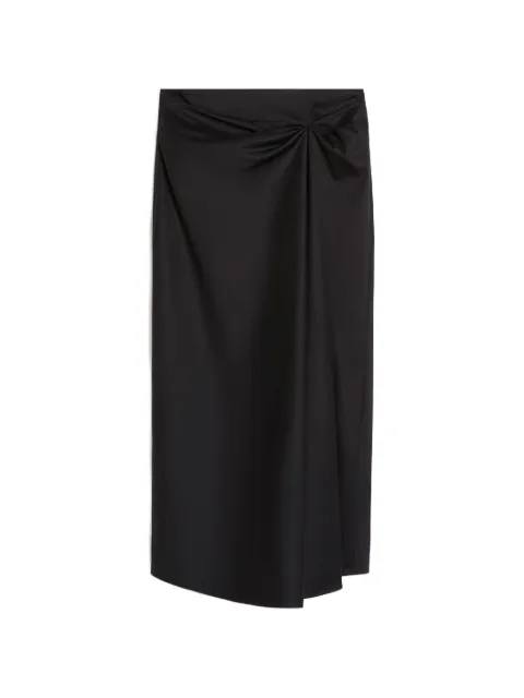 Max Mara knot-detail midi skirt Blue 2611101012600
