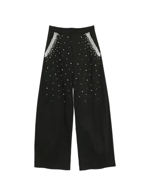 Giuseppe Di Morabito pearl-embellished trousers Black 06SSPA159AR16501B