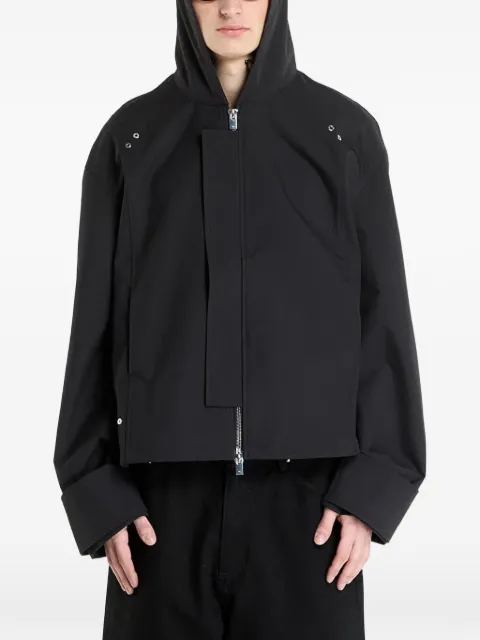 HELIOT EMIL Akhal hooded zip jacket Black SS26M02177BLK01