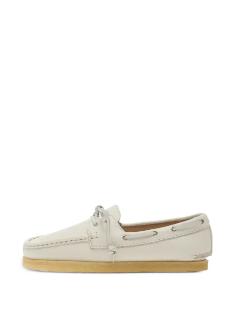Clarks Originals leather boat shoes White 26186475