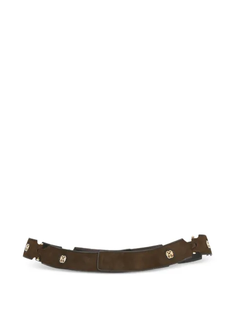 Pirovano Vintage embellished suede belt Brown W22042207