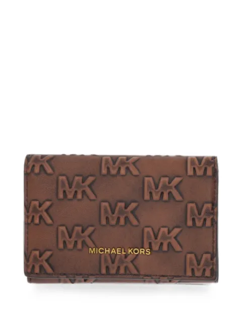 Michael Kors Colby logo-embossed leather cardholder Brown 39F5GHDD6L