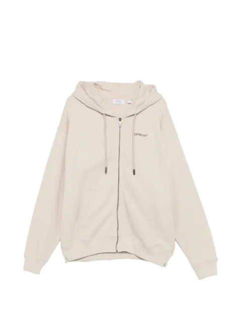 Off-White hooded zip sweatshirt Neutrals 44MBE015S26F00