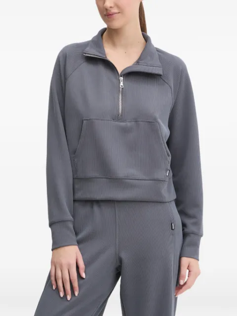 DKNY ribbed half-zip sweatshirt Grey DP5T1053
