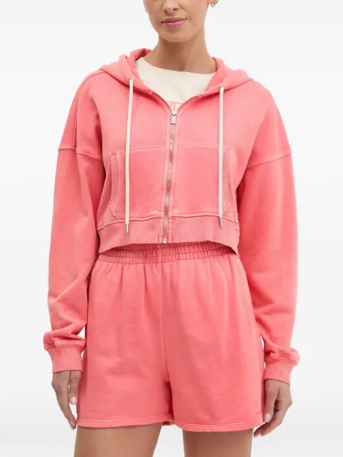 DKNY zip crop hoodie Pink DP5J9578