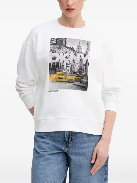 DKNY graphic print sweatshirt White DJ6T1759