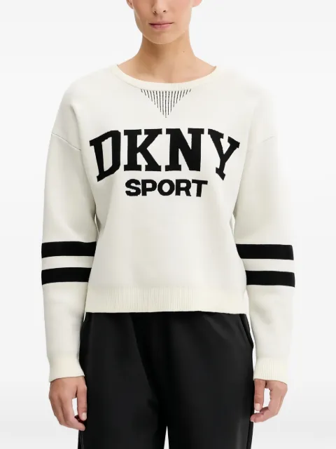 DKNY stripes logo knitted top Neutrals DP5R0749