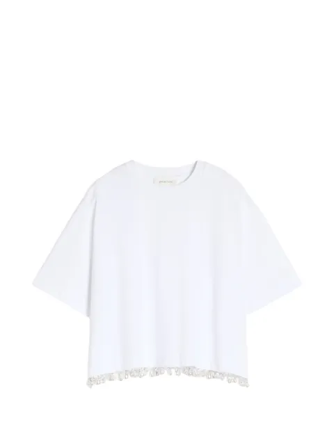 Sportmax embellishment cotton T-shirt White 2612941032600