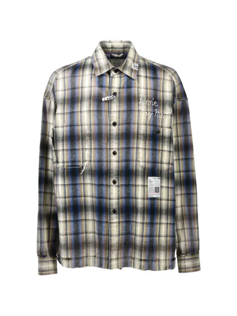 Maison MIHARA YASUHIRO Like check shirt Neutrals J16SH181BEI