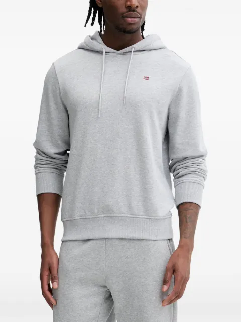 Napapijri logo-embroidered hoodie Grey NP0A4H8A