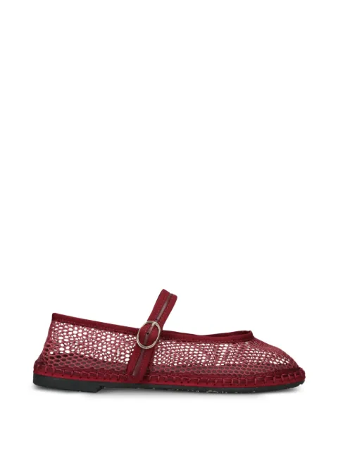 FLABELUS Isabella buckle-strap ballet flats Red 20251FZ22MGT