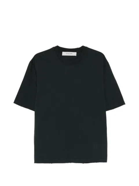 Golden Goose logo-embroidered bleached-finish T-shirt Black GUP01873P001576