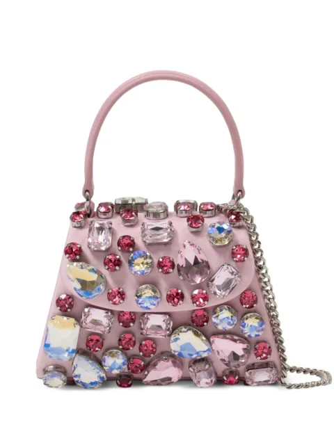 Self-Portrait crystal mini bag Pink SS26317P