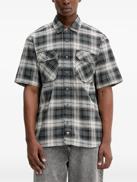 DICKIES Mike Anderson plaid chest-pocket shirt White DK0A8674